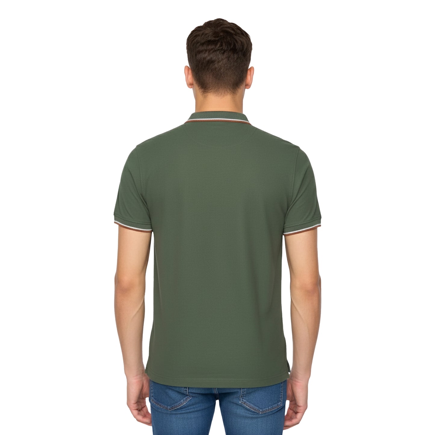 Khaki Green - Back - Duck and Cover Mens Melports Polo Shirt