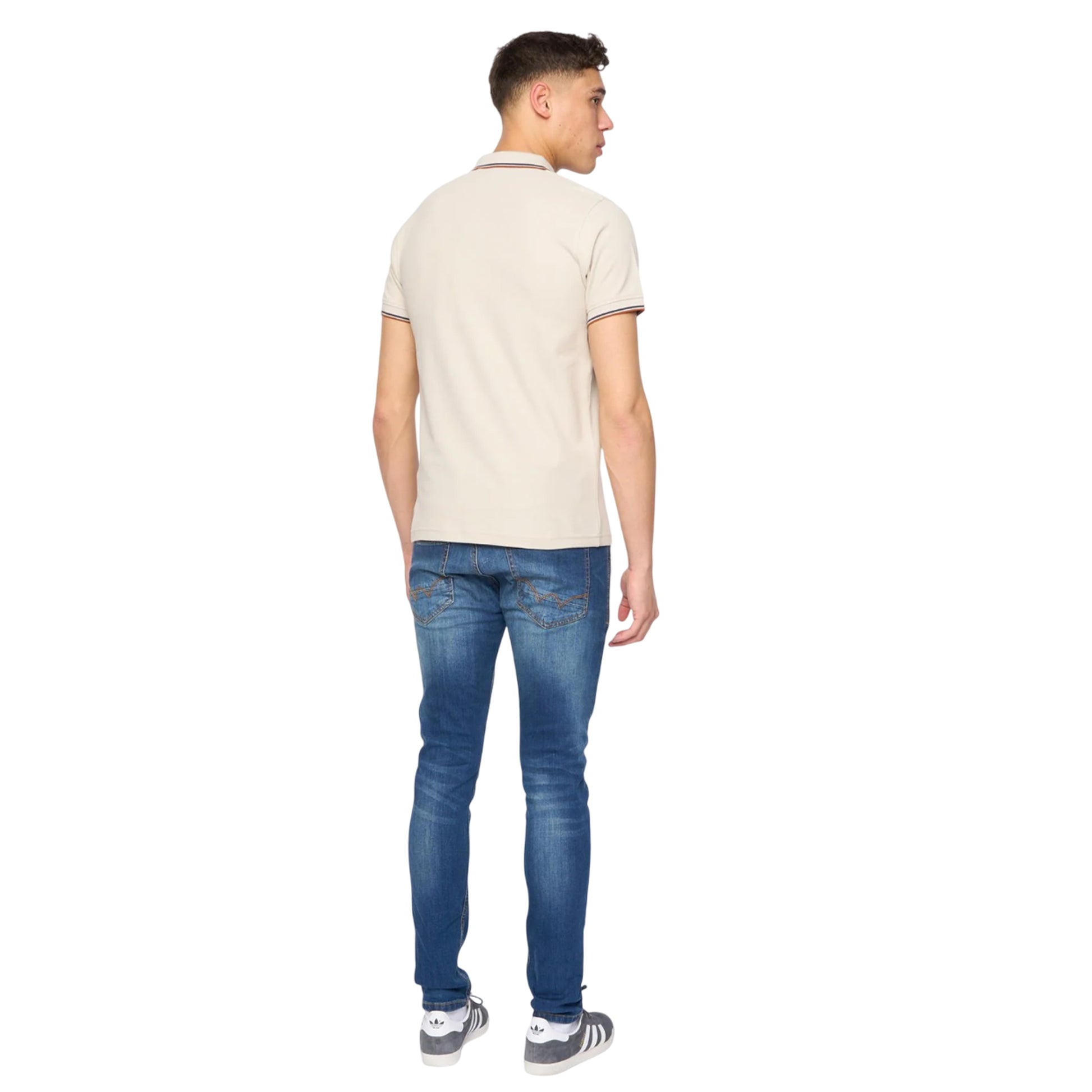 Off White - Pack Shot - Duck and Cover Mens Melports Polo Shirt