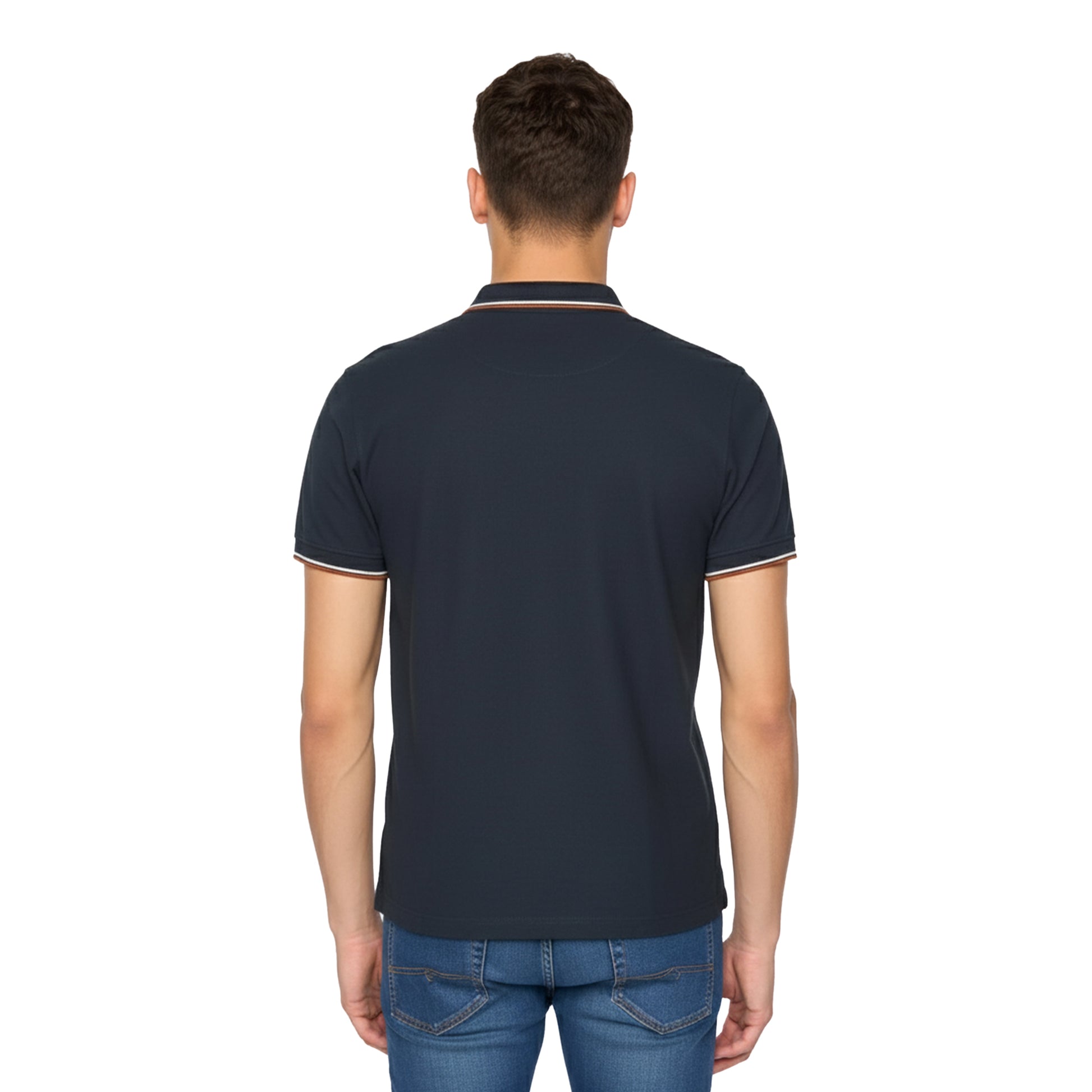 Navy - Back - Duck and Cover Mens Melports Polo Shirt