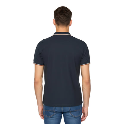 Navy - Back - Duck and Cover Mens Melports Polo Shirt