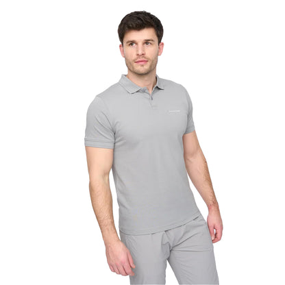 Grey - Side - Duck and Cover Mens Limatar Short-Sleeved Polo Shirt