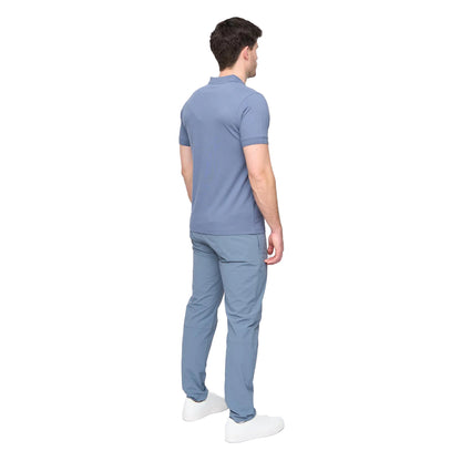 Light Denim - Back - Duck and Cover Mens Limatar Short-Sleeved Polo Shirt
