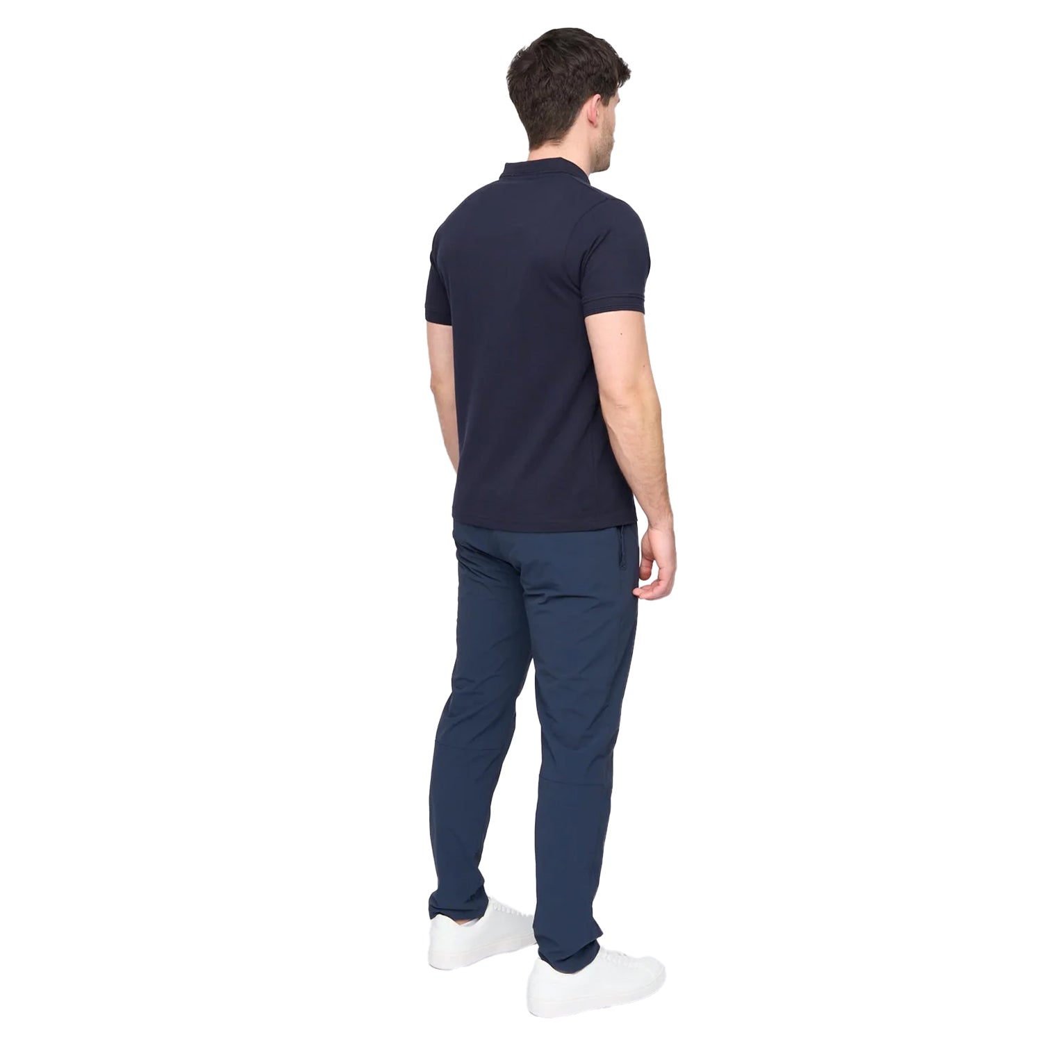Navy - Back - Duck and Cover Mens Limatar Short-Sleeved Polo Shirt