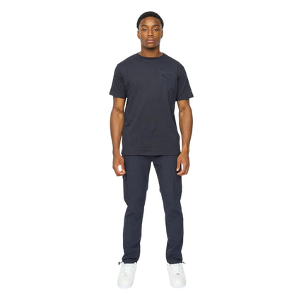 Navy - Side - Duck and Cover Mens Clatslare Combat Trousers