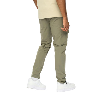 Olive - Back - Duck and Cover Mens Clatslare Combat Trousers