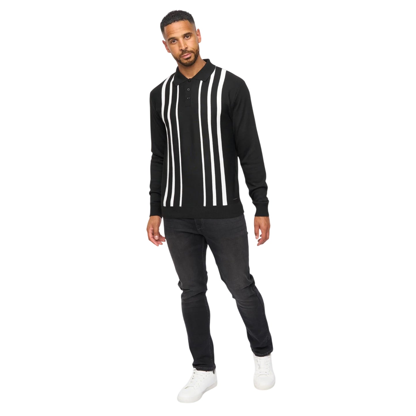 Black-White - Side - Bewley & Ritch Mens Stalwart Polo Shirt