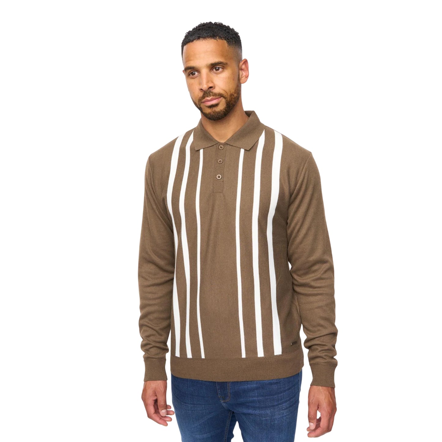 Dark Taupe-White - Front - Bewley & Ritch Mens Stalwart Polo Shirt