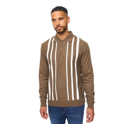 Dark Taupe-White - Front - Bewley & Ritch Mens Stalwart Polo Shirt
