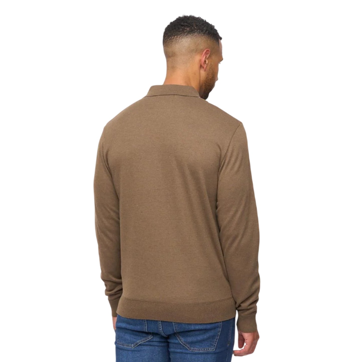 Dark Taupe-White - Back - Bewley & Ritch Mens Stalwart Polo Shirt
