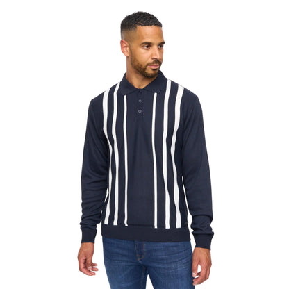 Navy-White - Front - Bewley & Ritch Mens Stalwart Polo Shirt