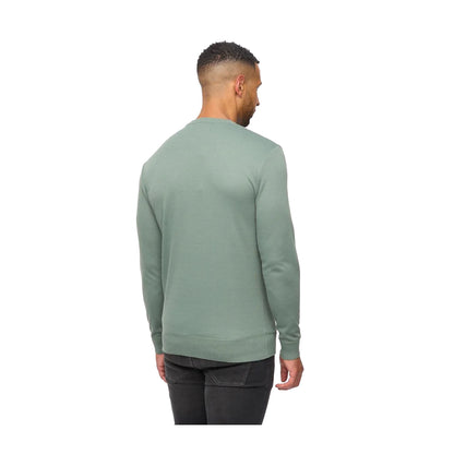 Olive - Back - Bewley & Ritch Mens Pepston Crew Neck Jumper