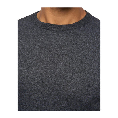 Black Marl - Side - Bewley & Ritch Mens Pepston Crew Neck Jumper