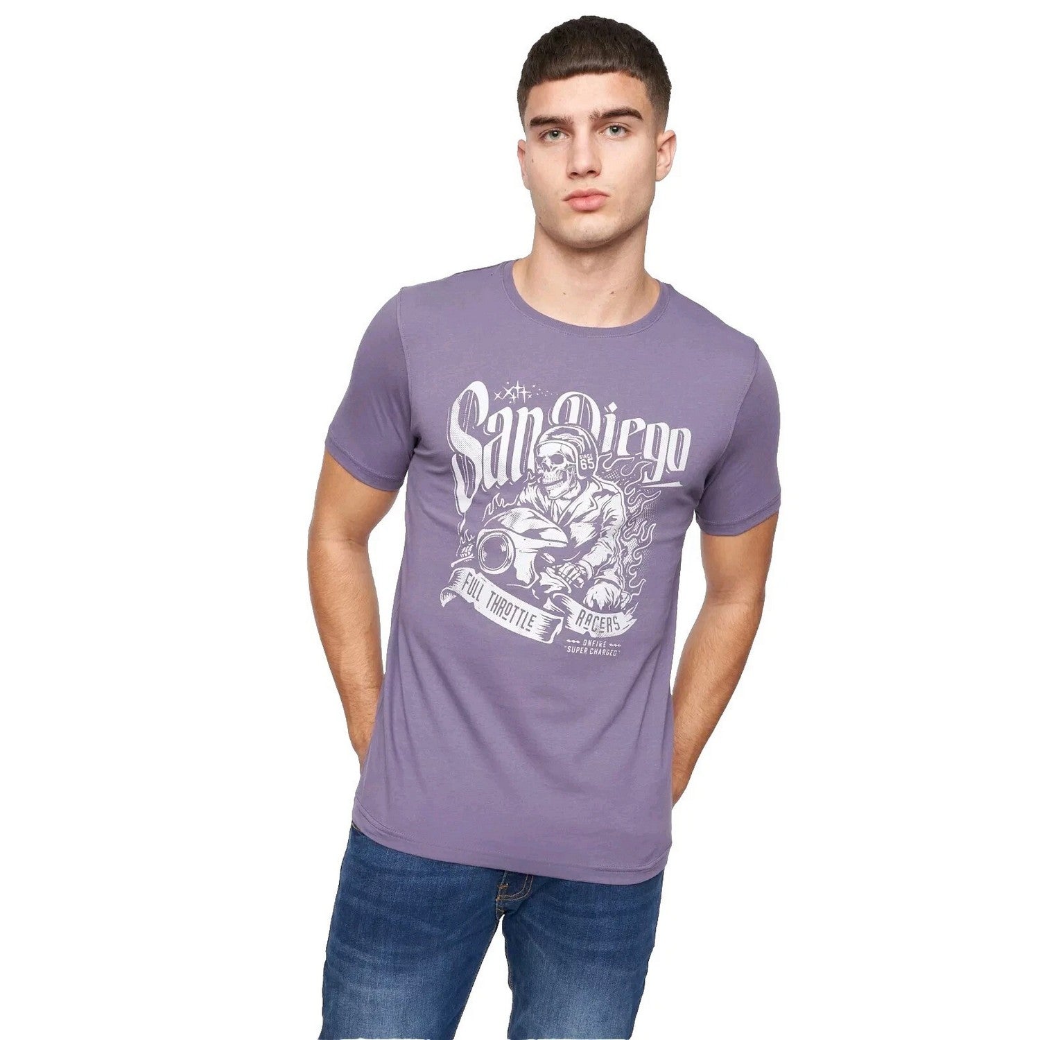 Multicoloured - Side - Crosshatch Mens Jerome Assorted Designs T-Shirt (Pack of 5)