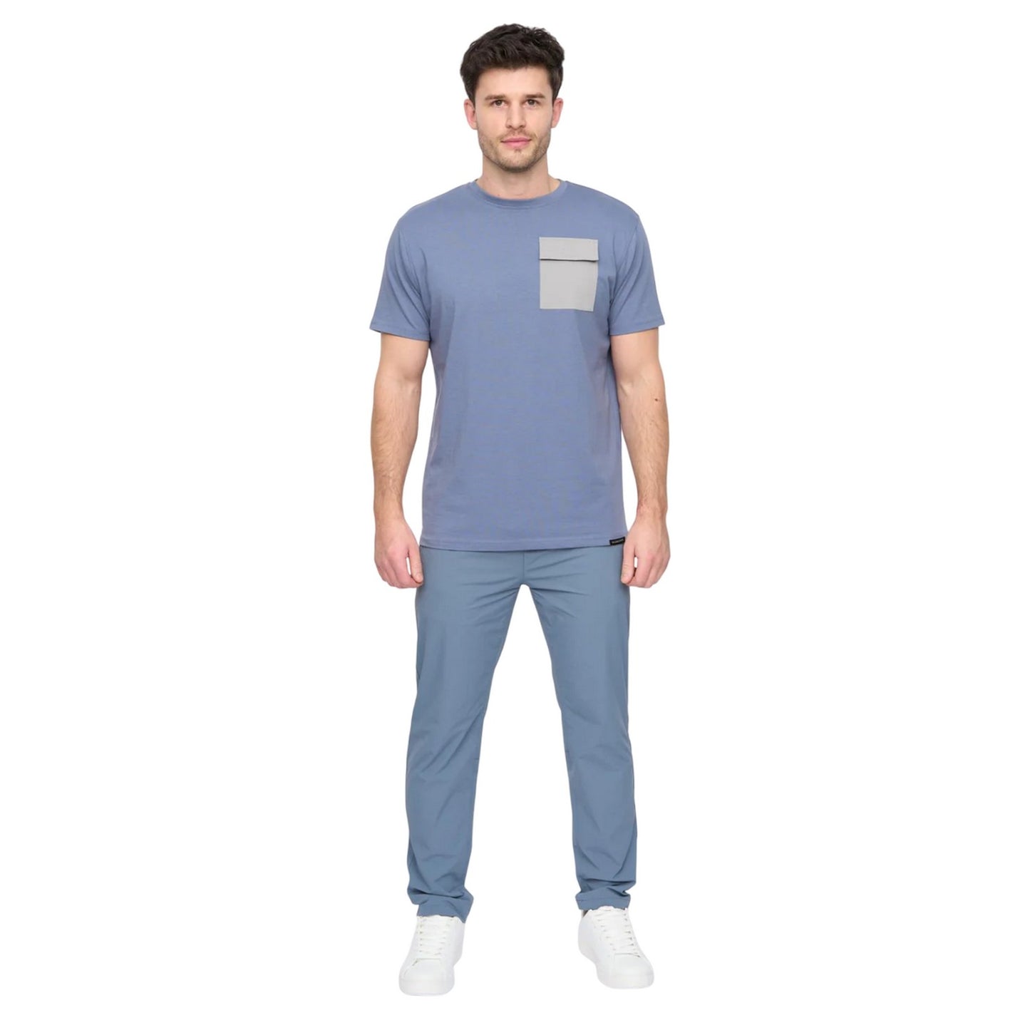 Light Denim - Pack Shot - Duck and Cover Mens Limatar T-Shirt