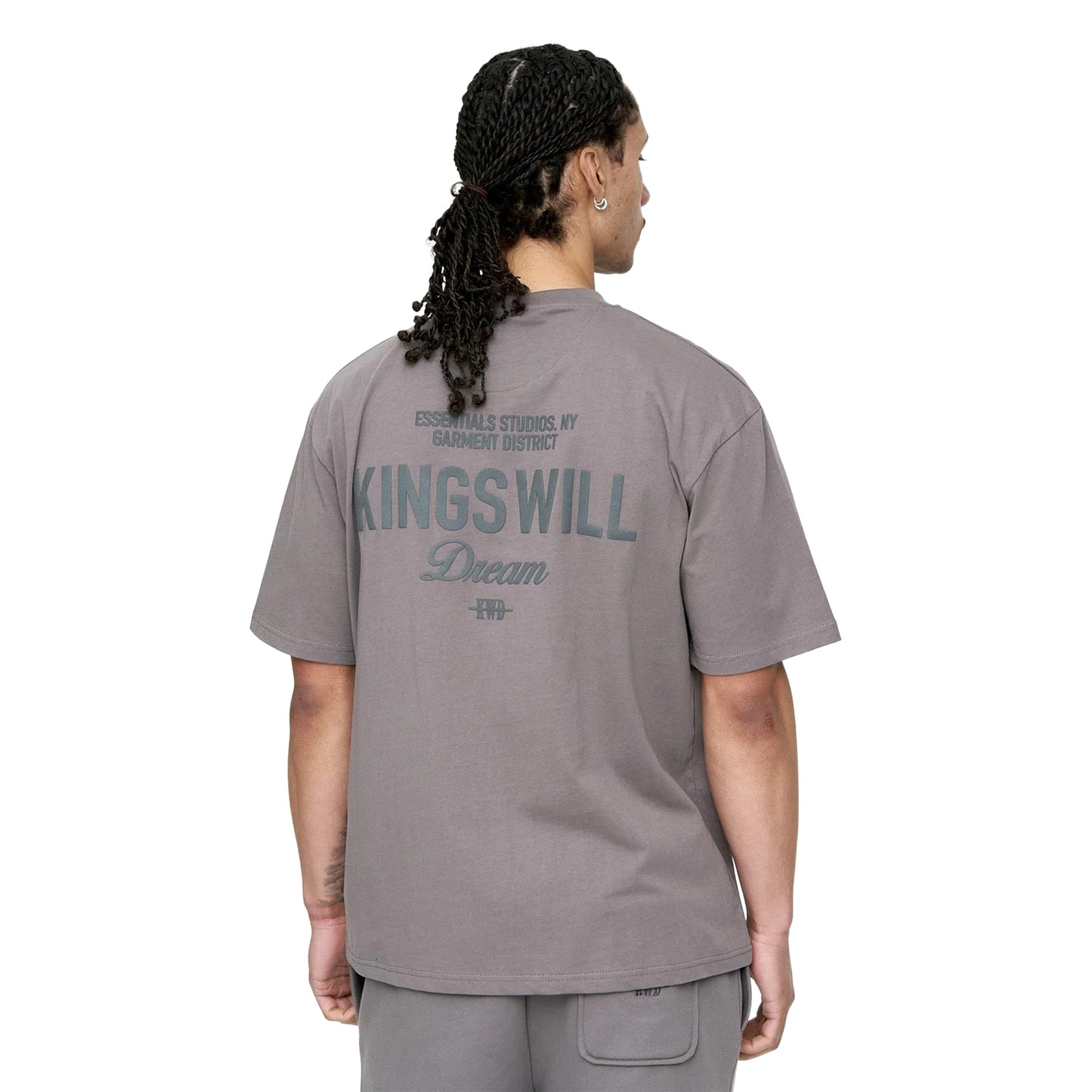 Grey - Back - Kings Will Dream Mens Studio Garment District T-Shirt