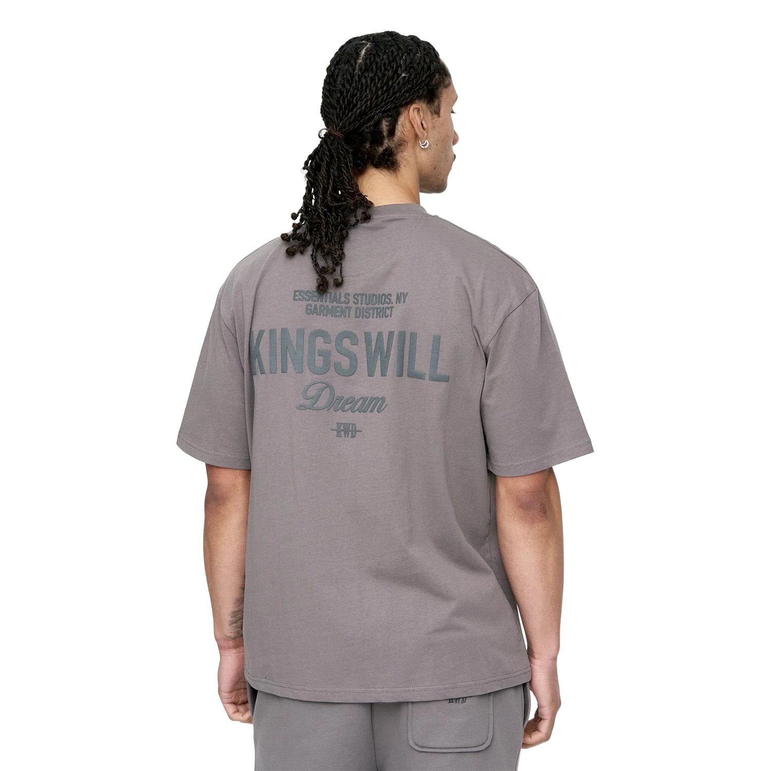 Grey - Back - Kings Will Dream Mens Studio Garment District T-Shirt