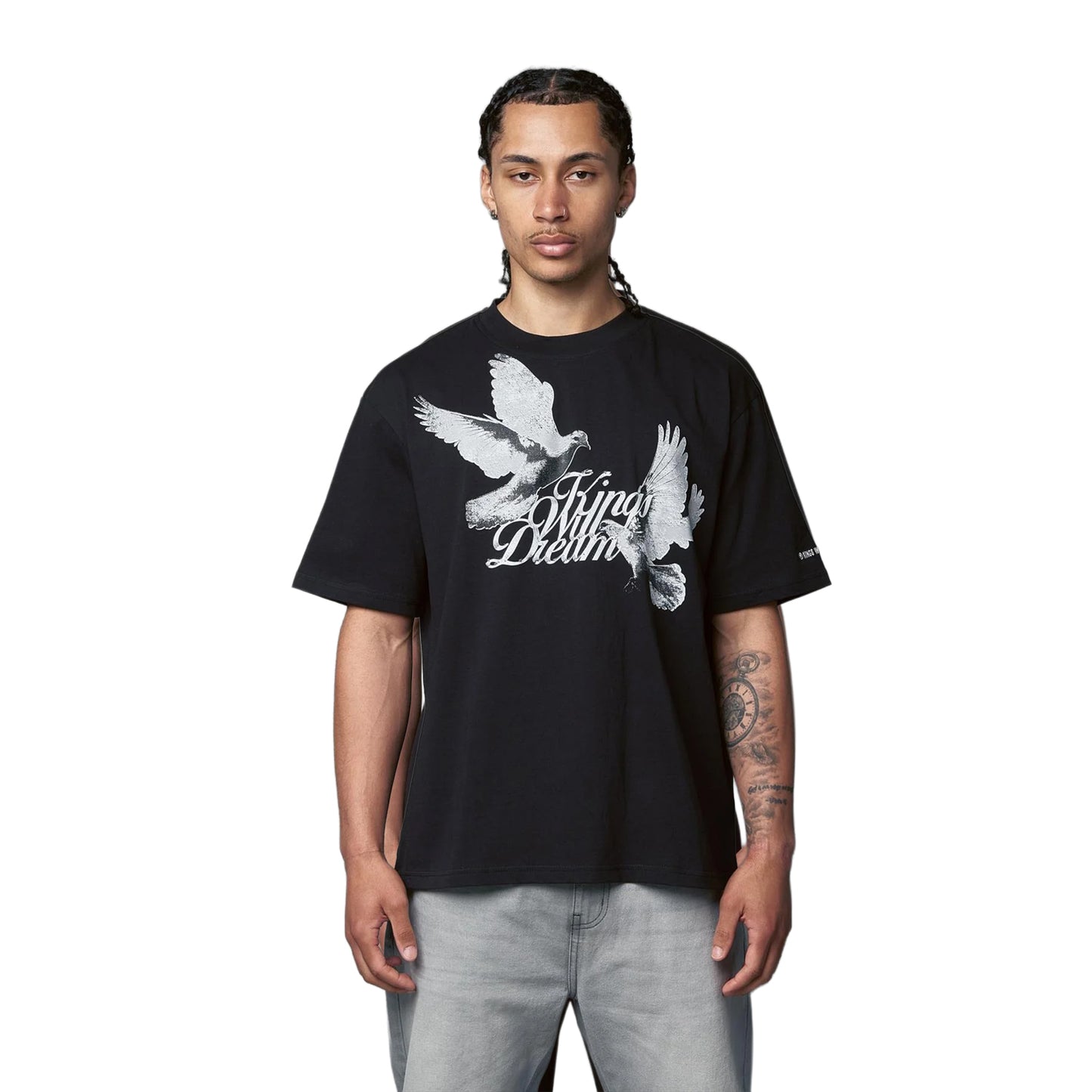 Black - Front - Kings Will Dream Mens Studio High Flying Doves T-Shirt