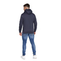 Navy - Back - Duck And Cover Mens Addax Hoodie