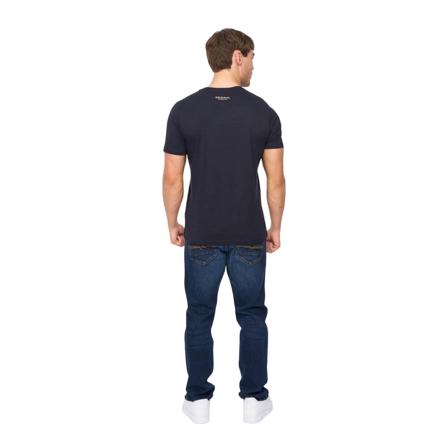 Navy - Back - Crosshatch Mens Motocross T-Shirt