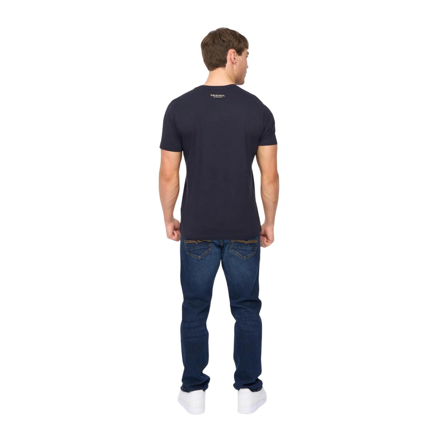 Navy - Back - Crosshatch Mens Motocross T-Shirt