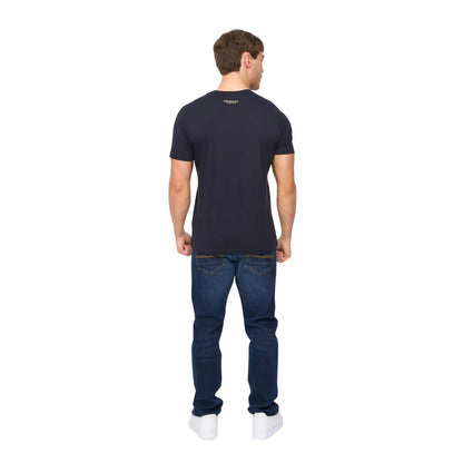 Navy - Back - Crosshatch Mens Motocross T-Shirt