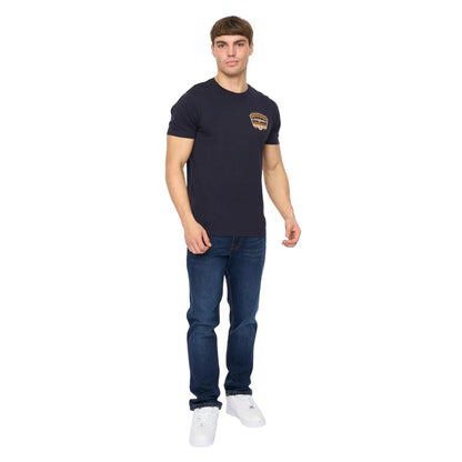 Navy - Pack Shot - Crosshatch Mens Motocross T-Shirt