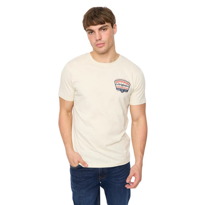 Off White - Front - Crosshatch Mens Motocross T-Shirt