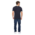Navy - Back - Crosshatch Mens Lamtopi T-Shirt