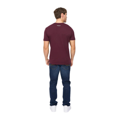Rum Raisin - Back - Crosshatch Mens Hellmere T-Shirt