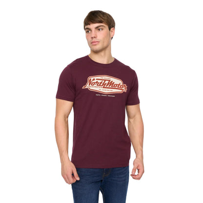 Rum Raisin - Lifestyle - Crosshatch Mens Hellmere T-Shirt