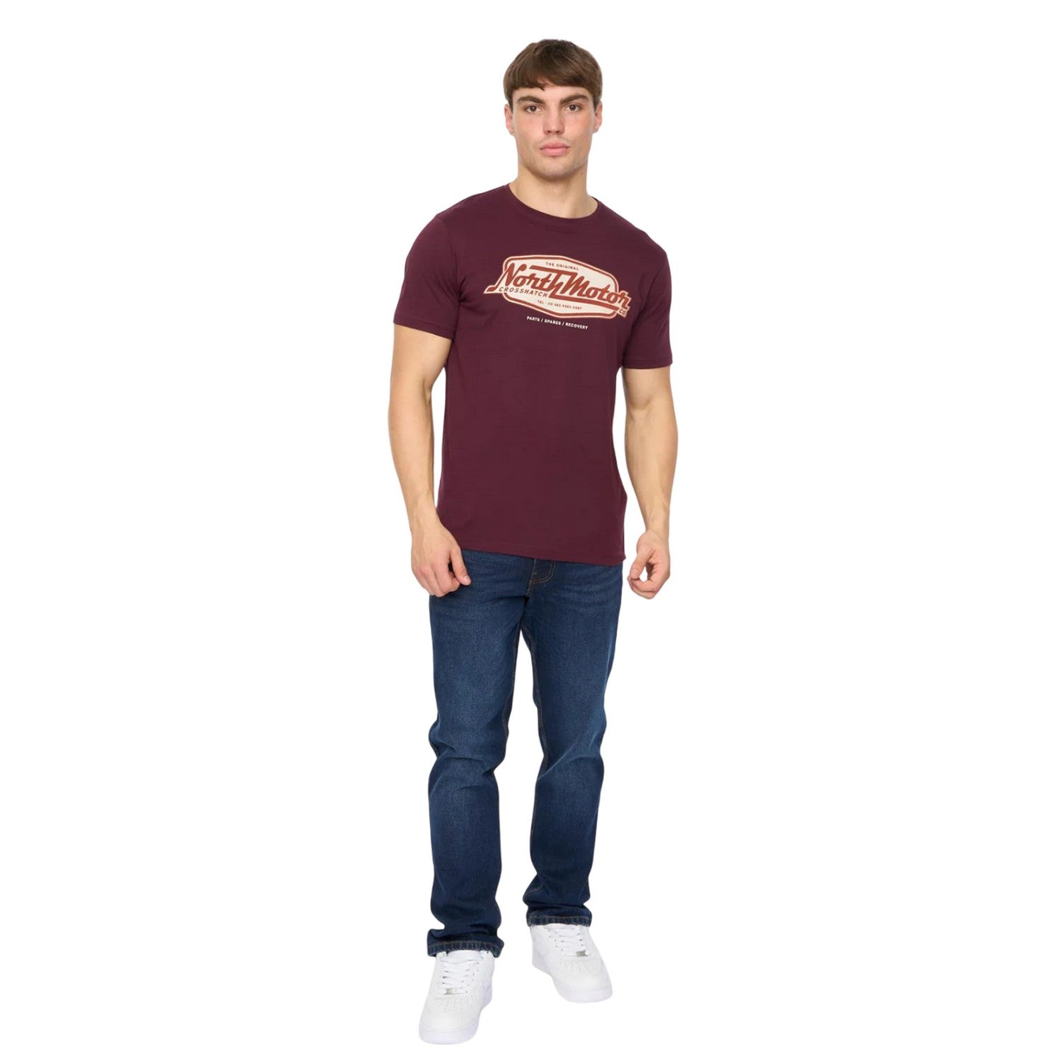 Rum Raisin - Pack Shot - Crosshatch Mens Hellmere T-Shirt