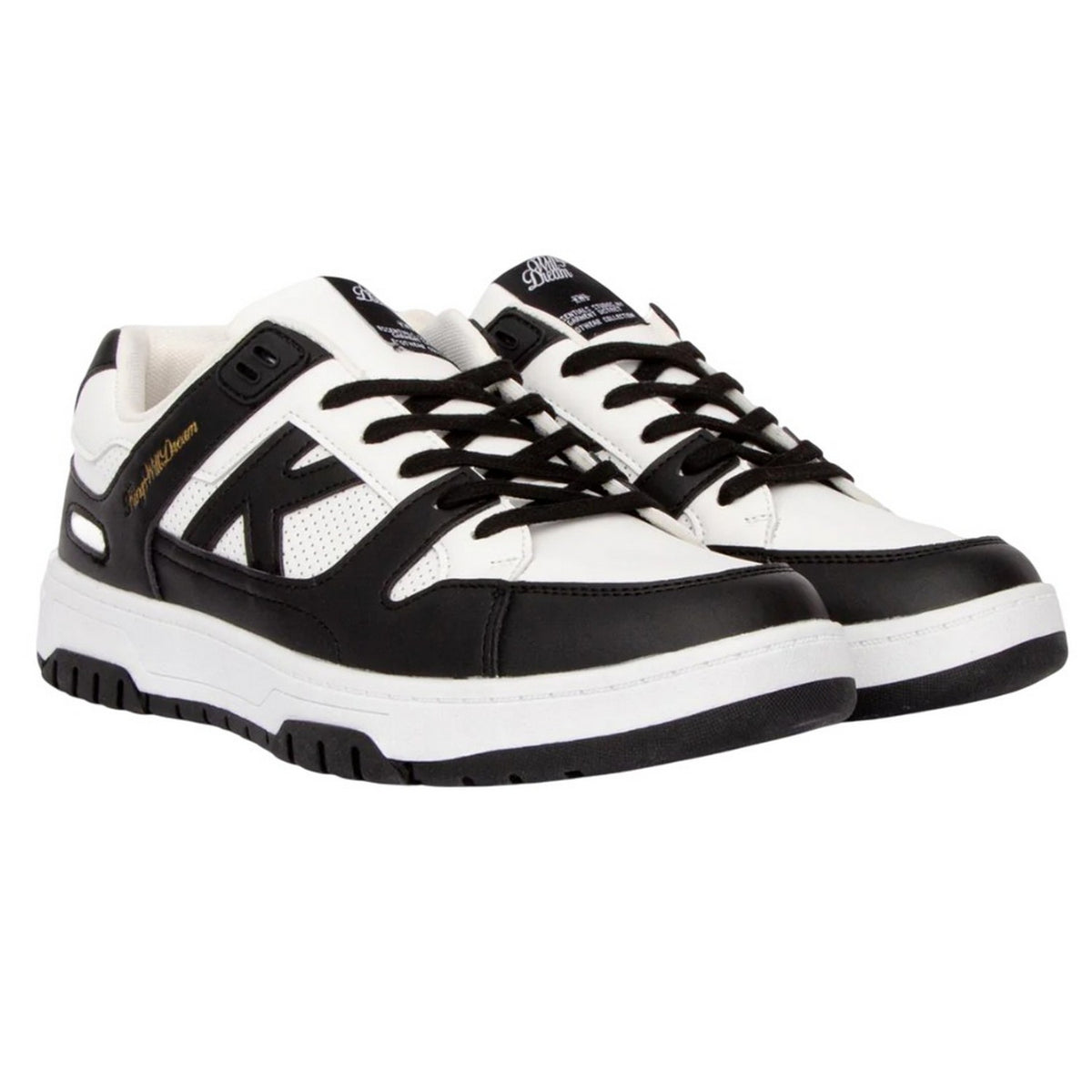 Black-White - Front - Kings Will Dream Mens Studio Kay Skater Trainers