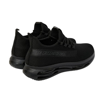 Black - Back - Crosshatch Mens Matfen Flyknit Trainers