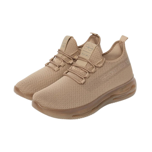 Sand - Front - Crosshatch Mens Matfen Flyknit Trainers