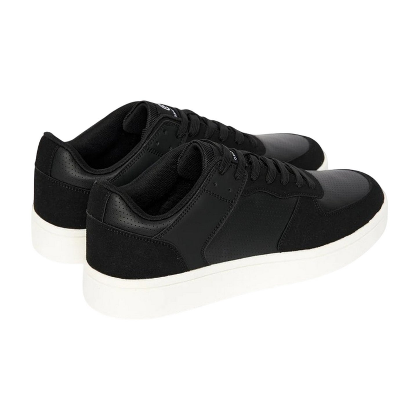Black-White - Back - Crosshatch Mens Avelino V2 Suede Trainers