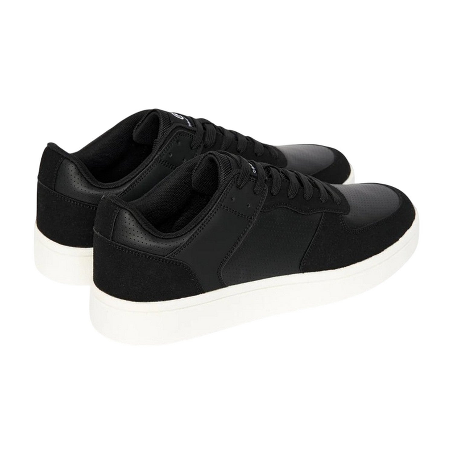 Black-White - Back - Crosshatch Mens Avelino V2 Suede Trainers