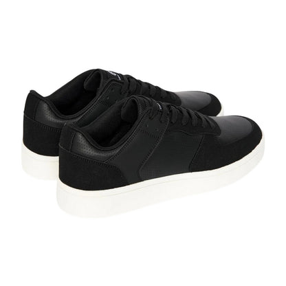 Black-White - Back - Crosshatch Mens Avelino V2 Suede Trainers