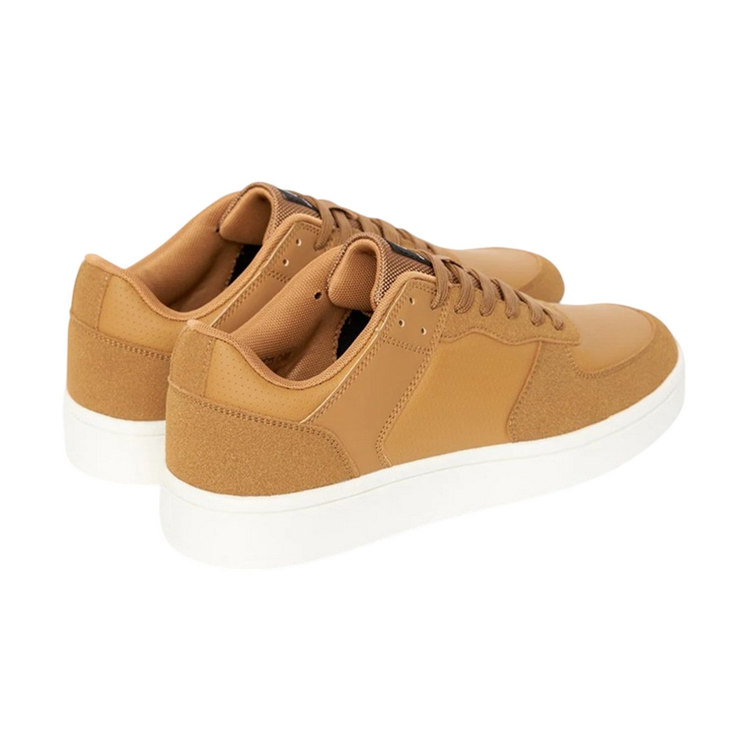 Tan - Back - Crosshatch Mens Avelino V2 Suede Trainers