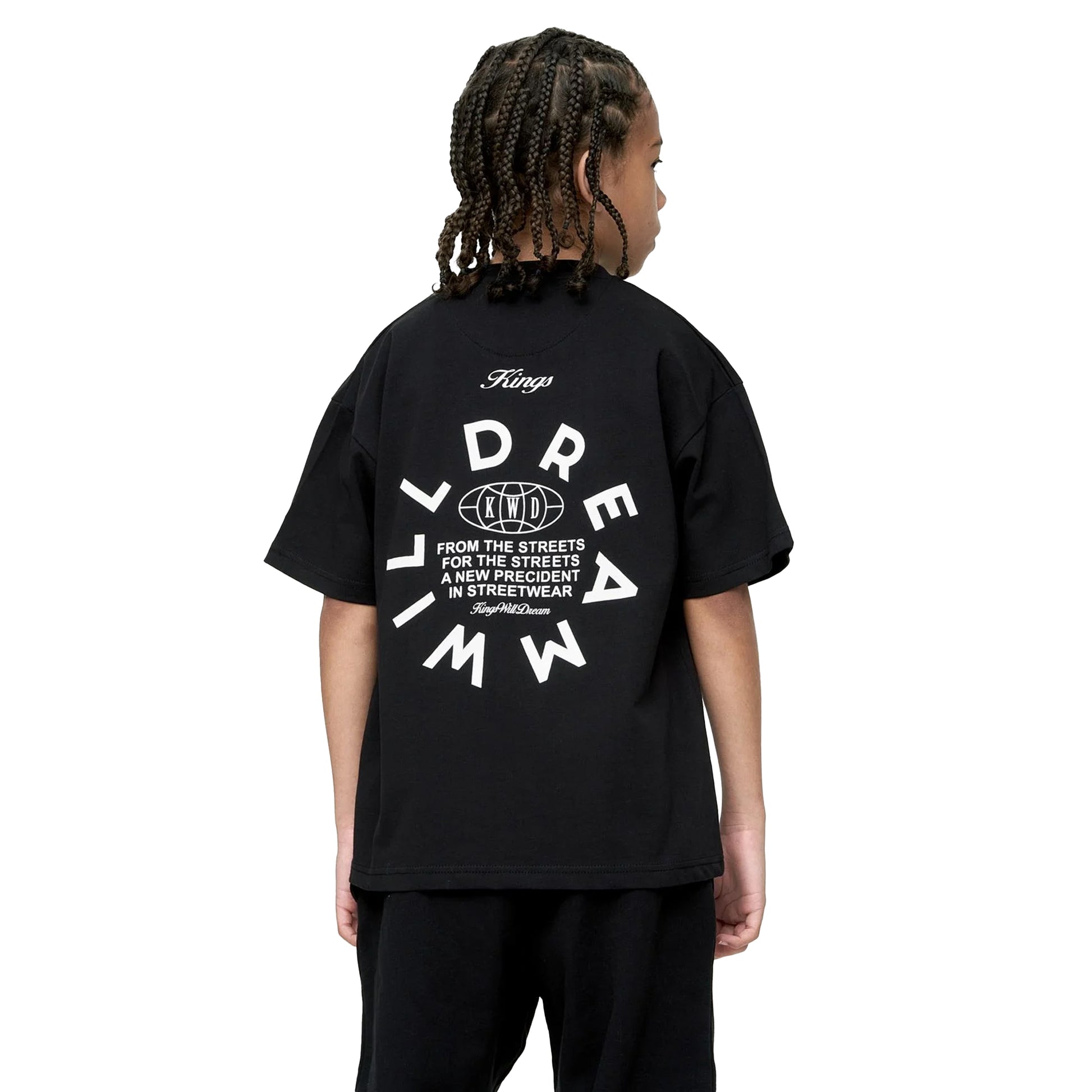 Black - Back - Kings Will Dream Boys Studio Globalise T-Shirt
