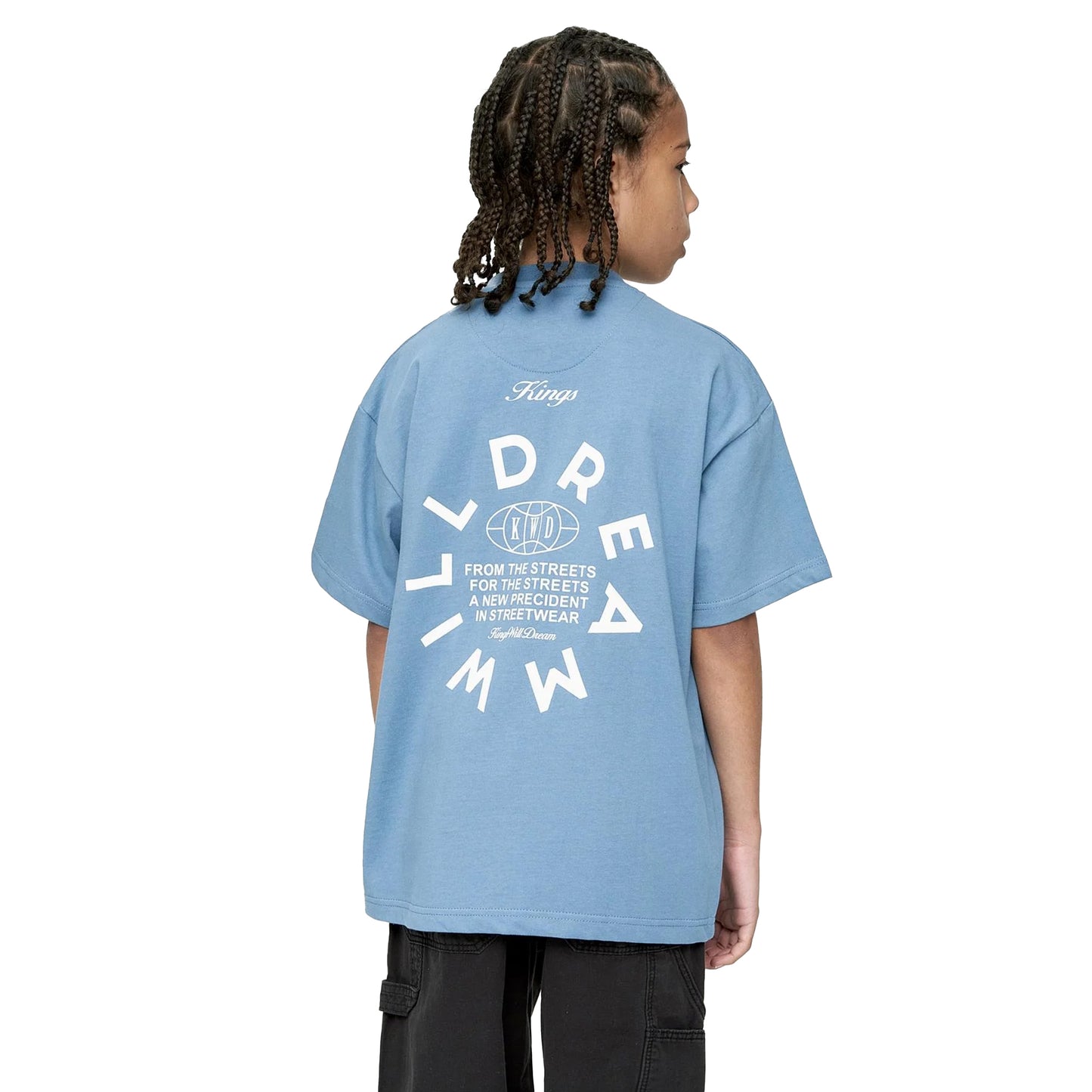 Blue - Back - Kings Will Dream Boys Studio Globalise T-Shirt