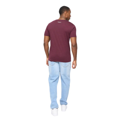 Rum Raisin - Back - Crosshatch Mens Traptons T-Shirt