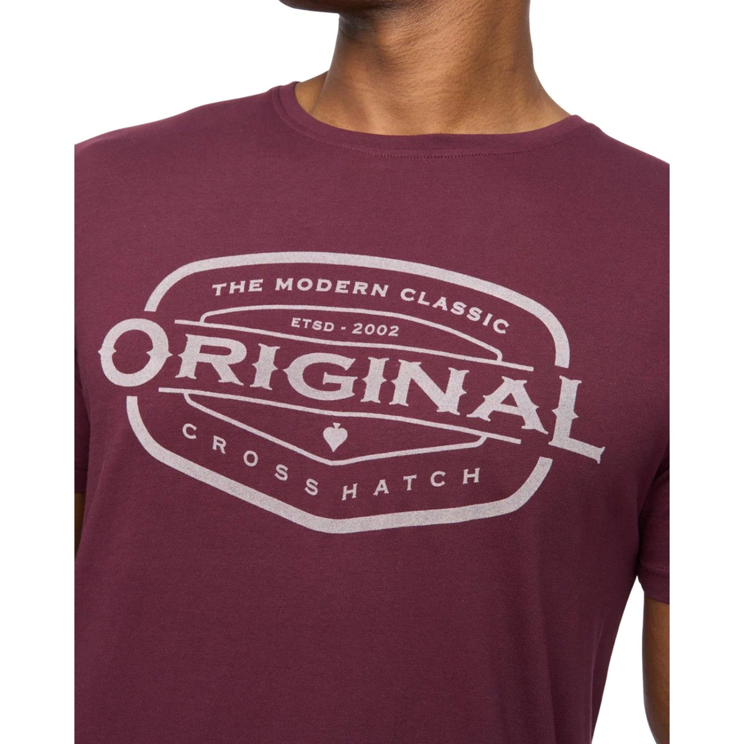 Rum Raisin - Side - Crosshatch Mens Traptons T-Shirt