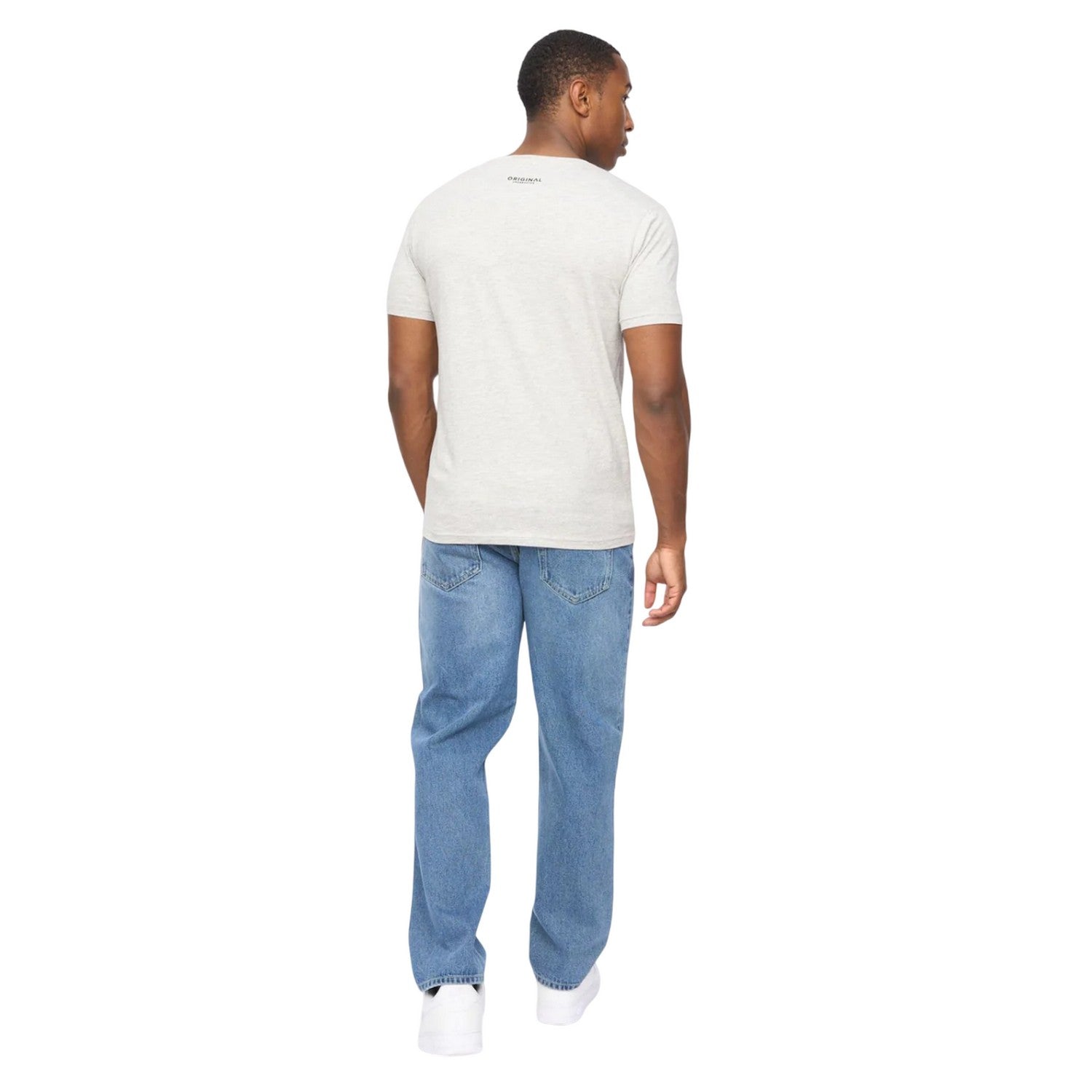 Grey Marl - Back - Crosshatch Mens Traptons T-Shirt