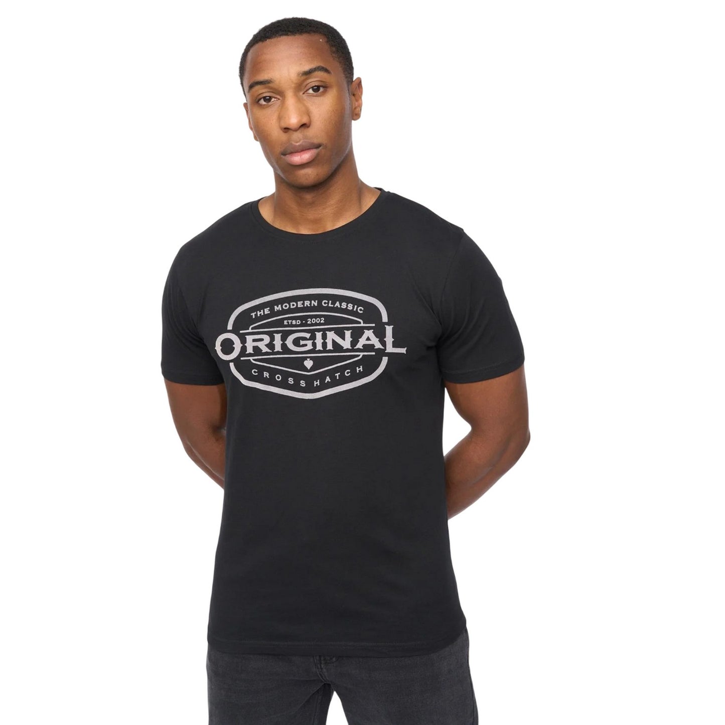 Black - Front - Crosshatch Mens Traptons T-Shirt