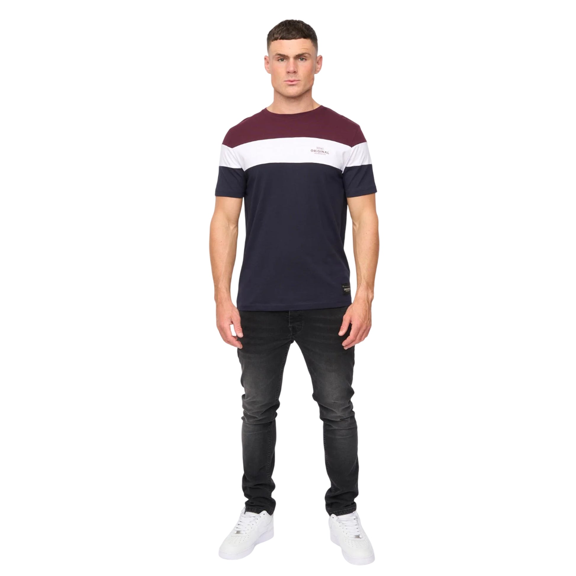 Rum Raisin - Side - Crosshatch Mens Pattermay T-Shirt
