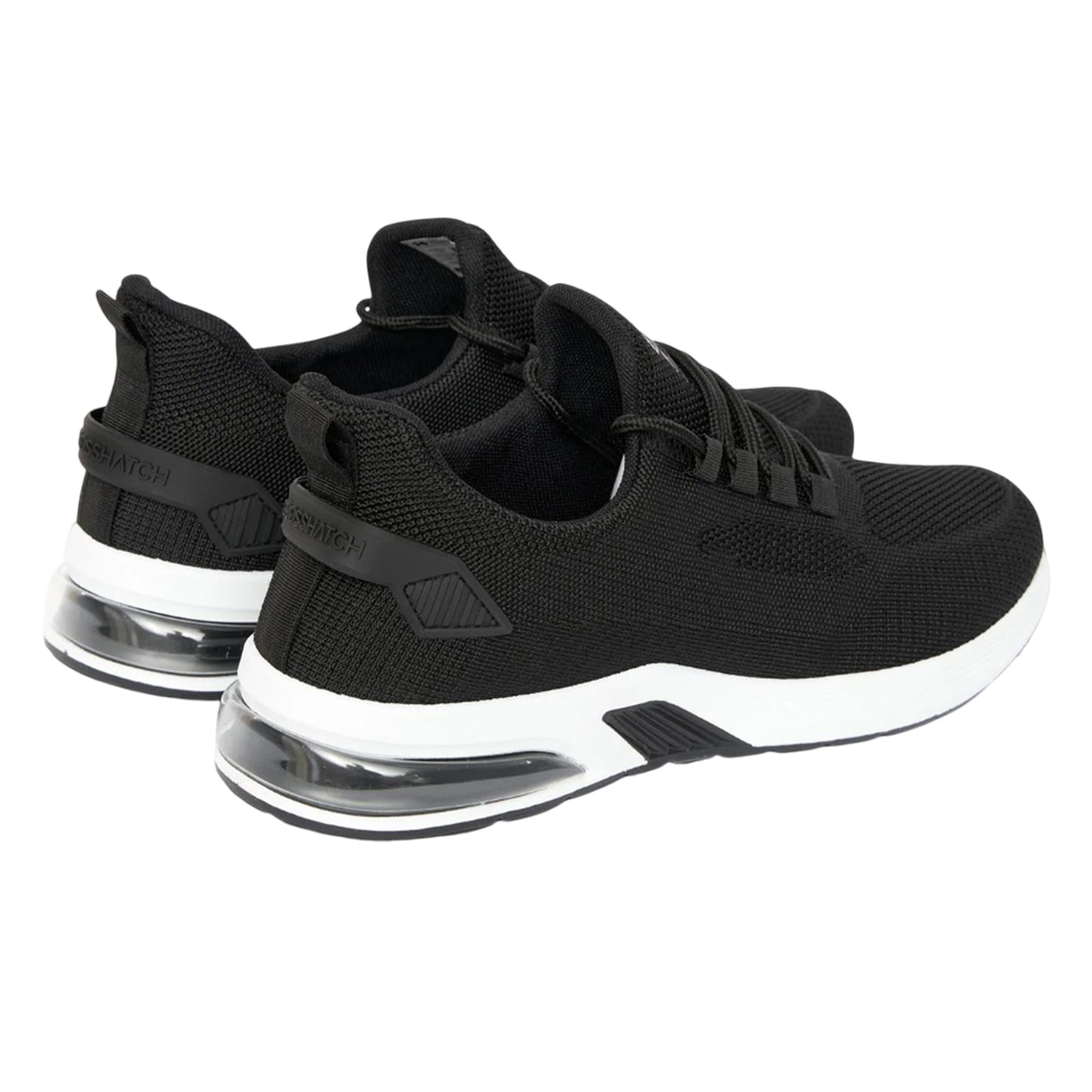 Black - Back - Crosshatch Mens Sandholt Trainers