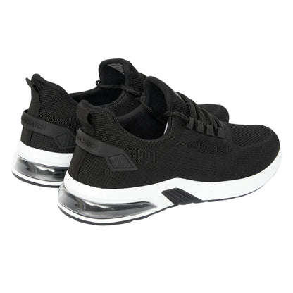 Black - Back - Crosshatch Mens Sandholt Trainers