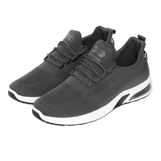 Grey - Front - Crosshatch Mens Sandholt Trainers