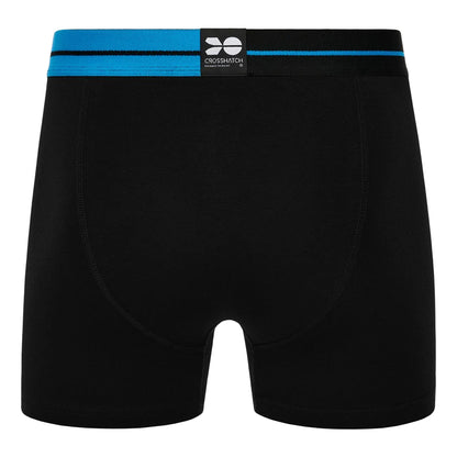 Black - Back - Crosshatch Mens Dumas Boxer Shorts (Pack of 3)