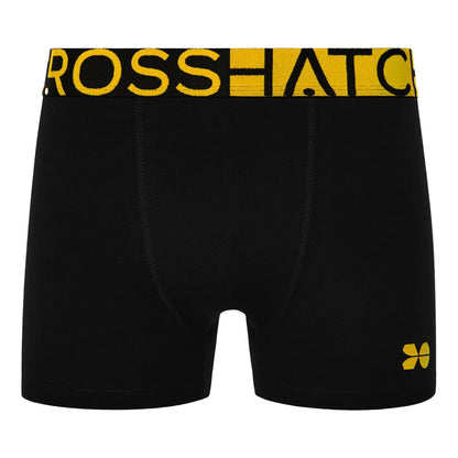 Black - Lifestyle - Crosshatch Mens Dumas Boxer Shorts (Pack of 3)